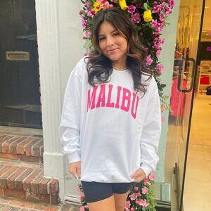 Cozy Malibu Crewneck Sweatshirt | 100% Cotton | Casual Chic